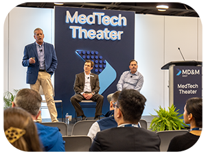 Medtech theater conference, showcasing innovative medical technology presentations and discussions