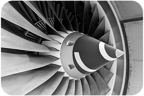 a jet engine, showcasing its intricate design and mechanical components